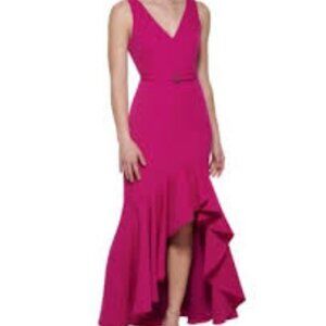 Eliza J ruffled high-low Gown